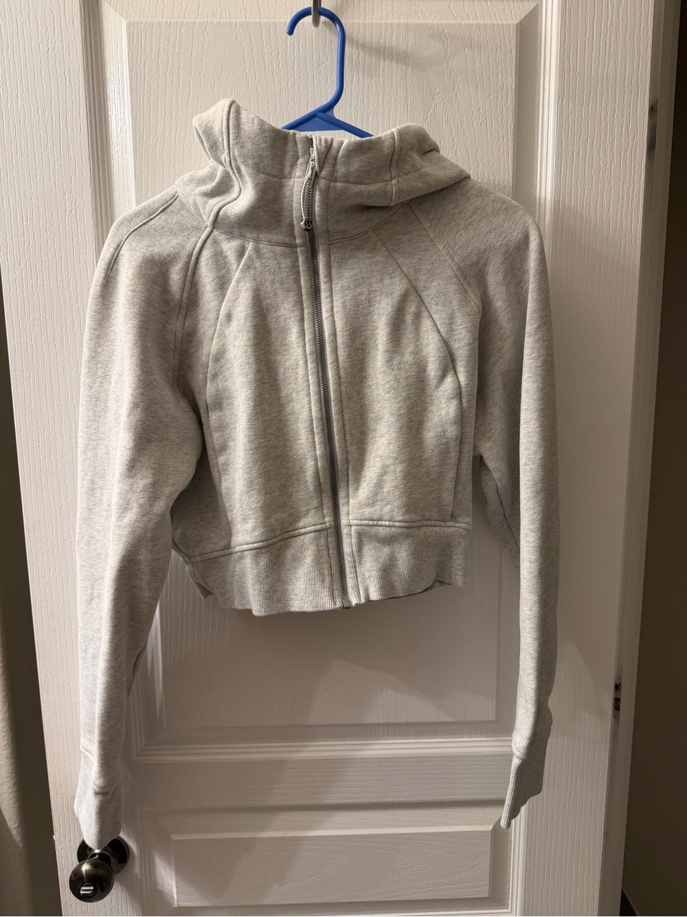 lululemon athletica Light Gray Cropped Zip Hoodie